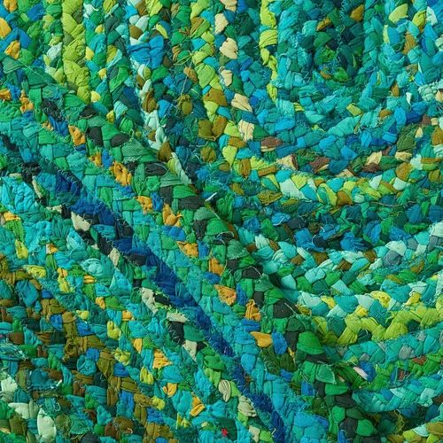 Miniatura 8 de SAFAVIEH - Colección Trenzada Alfombra de área - 5' x 8' Ovalada, Verde, Algodón Reversible Hecho a Mano de Cabaña de Campo, Ideal para Áreas