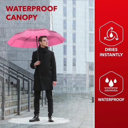 Miniatura 77 de REPEL Windproof Travel Umbrella - Compact & Withstands Winds up to 85MPH , Strongest Premium Auto Folding Umbrella for Rain and Sun - Durable, Light