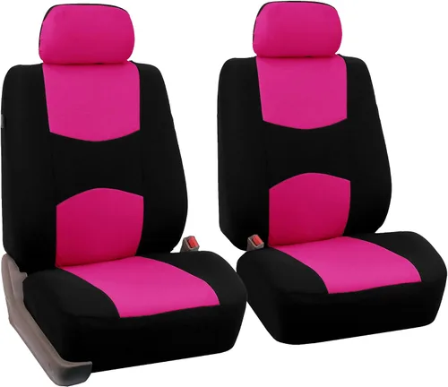 Miniatura 29 de FH Group - Juego de fundas de asientos para automóvil, de tela beige, para SUV, sedán y camioneta, para asientos de respaldo bajo con reposacabezas