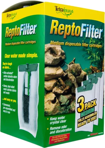 Miniatura 2 de Cartuchos de filtro ReptoFilter de TetraFauna, tamaño mediano, recambios de cartucho de filtro, 3
