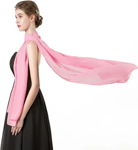 Miniatura 16 de Chales/mantones de gasa suave para vestidos, accesorios de mujer