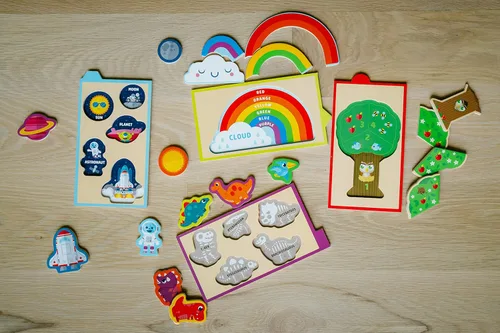 Miniatura 7 de Chuckle & Roar Rompecabezas educativo de madera, paquete de 4