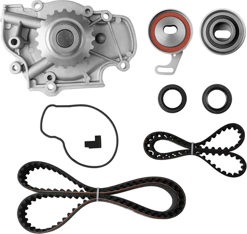 Miniatura 9 de Kit de correa de distribución del motor con bomba de agua Compatible con Honda Civic HX EX LX GX DX 1.7L L4 SOHC 16V 2001-2005 Reemplaza #