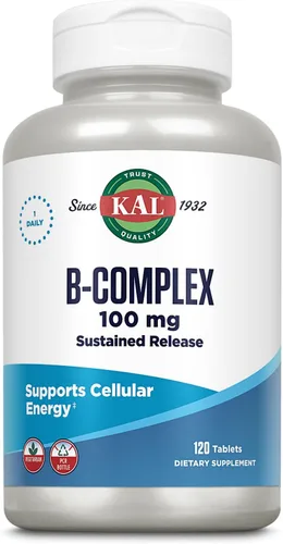 Miniatura 8 de KAL CoEnzyme Complejo de vitamina B, vitaminas B masticables para energía saludable, glóbulos rojos y soporte de la función nerviosa con vitamina