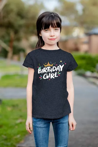 Miniatura 4 de Camiseta de cumpleaños para niña corona primer año dos tercero 4 5 cumpleaños para niños pequeños