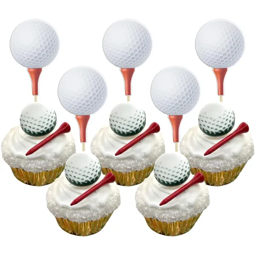 Miniatura 10 de Gyufise 36 piezas de decoración para cupcakes de tenis, pelota deportiva, para fiestas de cumpleaños, decoración de tartas, suministros de 9-Tennis