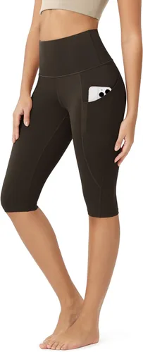 Miniatura 53 de ODODOS - Leggings capri de cintura alta para mujer con bolsillos, control de abdomen, no se transparentan, para entrenamiento atlético, running