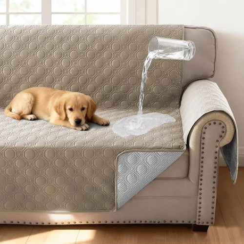 Miniatura 13 de H.VERSAILTEX Funda 100% Impermeable para Silla Gruesa y Duradera Fundas para Sofá para Perros Protector de Sofá Triple Antideslizante Fundas