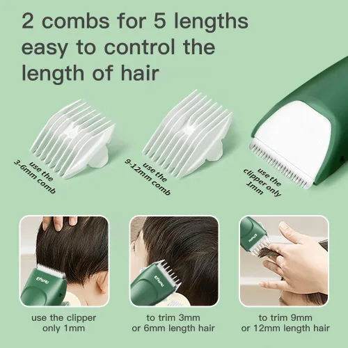 Miniatura 4 de Cortapelos para bebés para principiantes, kit profesional de corte de pelo de bebé de 13 piezas, cortapelos silenciosos para autismo con IPX7