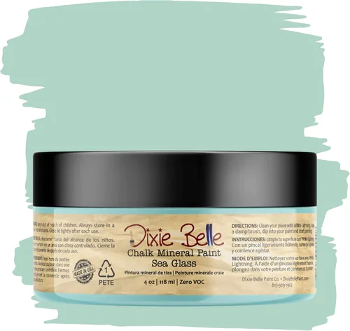 Miniatura 133 de Dixie Belle Paint Company - Pintura con acabado de tiza para muebles, color negro (Caviar), 1 galón, 128 fl oz, pintura mineral color rosa intenso