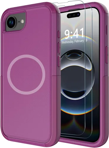 Miniatura 10 de Diverbox Funda para iPhone 13 [compatible con MagSafe] [con protector de pantalla] [a prueba de golpes] [a prueba de caídas] Funda de protección