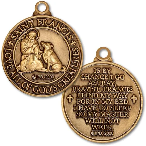 Saint Francis Love All of Gods Creatures Pet Tag