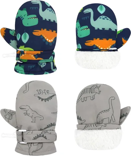 QikQik Guantes de invierno impermeables para niños pequeños - Guantes de nieve para bebés