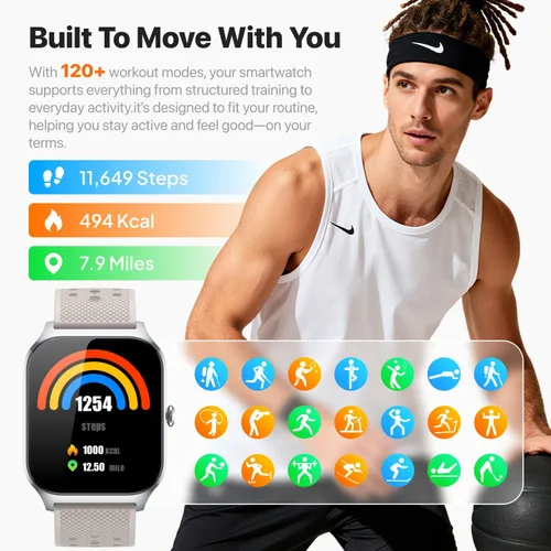 Miniatura 5 de Reloj inteligente para mujeres y hombres – Respuesta/Hacer llamadas, reloj inteligente con rastreador de fitness compatible con Android iPhone, más