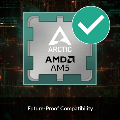 Miniatura 2 de ARCTIC Congelador A35 RGB - Enfriador de CPU de una sola torre con RGB, AMD específico, ventilador de presión optimizada de 4.724 in, 200-1700 RPM