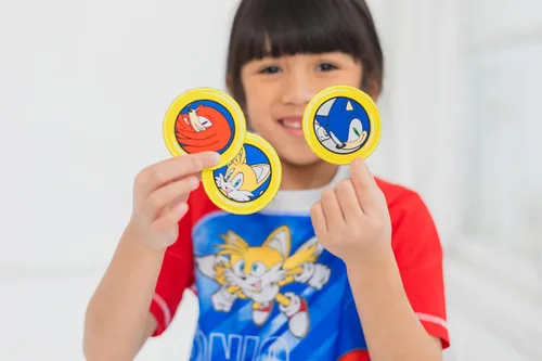 Miniatura 2 de SEGA Sonic The Hedgehog Knuckles The Tails - Conjunto de camiseta de natación raglán