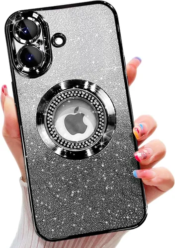 Miniatura 386 de Misscase Funda magnética con purpurina para iPhone 11 compatible con MagSafe, protección completa, delgada, a prueba de golpes, antiarañazos