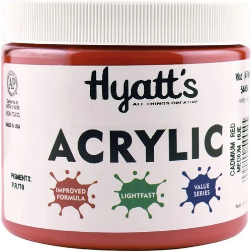 Miniatura 4 de Hyatt's Alizarine - Pintura acrílica carmesí Tubo de pintura acrílica de 2.5 fl oz de grado artístico Secado rápido y pintura no tóxica