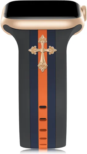Miniatura 13 de Banda de diseñador con adornos decorativa compatible con Apple Watch de 38mm 40mm 41mm 42mm 44mm 45mm 46mm 49mm, para mujeres y hombres, pulseras