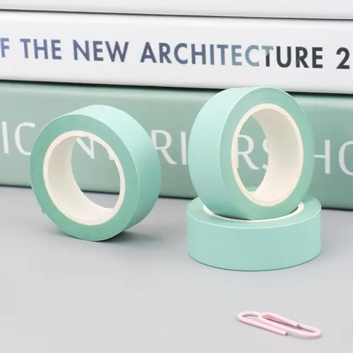 Miniatura 2 de NatSumeBasics 3 Cintas Washi Verde Menta Lisas Cinta Decorativa de Enmascarar 32 Pies Cintas Autoadhesivas para Embalaje Decoración Diarios Álbumes