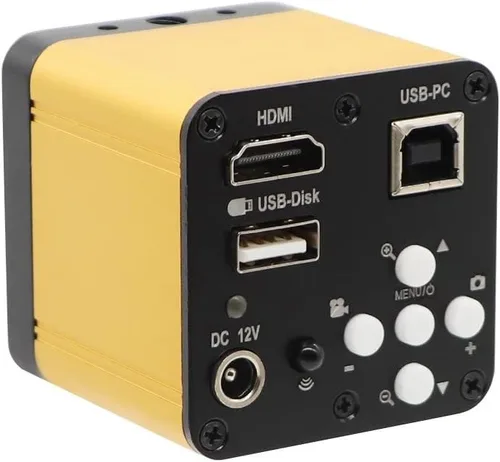 Miniatura 3 de Cámara de microscopio HDMI HD 2MP 30FPS HDMI USB Industrial Digital Teléfono Cámara Microscopio para Microscopio Binocular Trinocular (Color : Rojo)