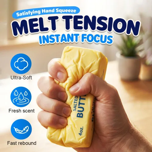 Miniatura 3 de Juguete para ansiedad con aroma a mantequilla, de levantamiento lento, bola para aliviar el estrés para TDAH y ansiedad, lindo regalo suave y blando