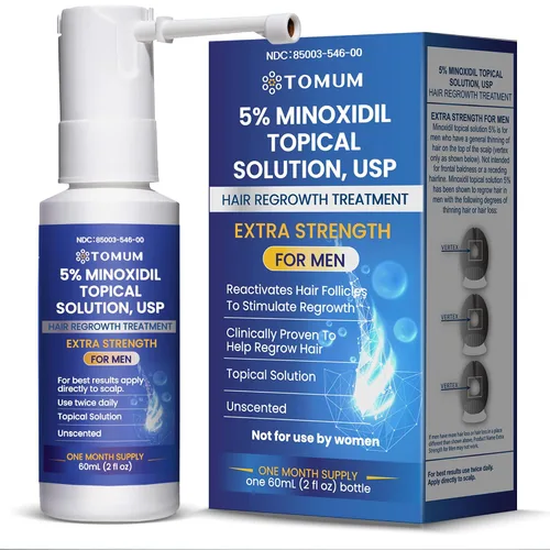 Minoxidil para hombres y mujeres Crecimiento del cabello: 5% Minoxidil Spray Tratamiento de regeneración del cabello Serum Detener el adelgazamiento