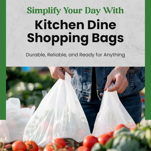 Miniatura 6 de Bolsa de plástico con asas Bolsas de compras para camisetas para pequeñas empresas Bolsa de plástico reciclable para comestibles Bolsas