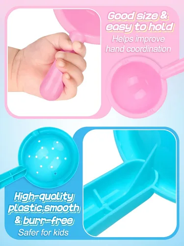Miniatura 5 de Juguetes de baño pequeños para niños de 1 a 3 años – Juguetes de mesa de agua súper fáciles de limpiar, bañera de bebé, piscina, playa, accesorios