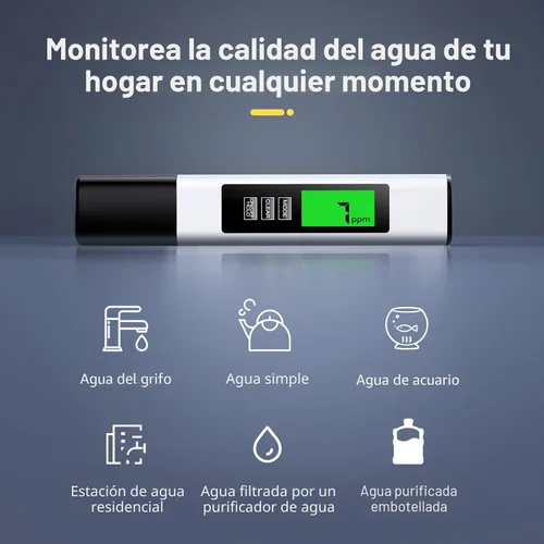 Miniatura 4 de Medidor TDS Digital de Agua 4 en 1 Completamente Nuevo 2025 - Probador de Agua Digital Preciso y Confiable TDS EC y Temp(°C,°F) - 0-9999ppm