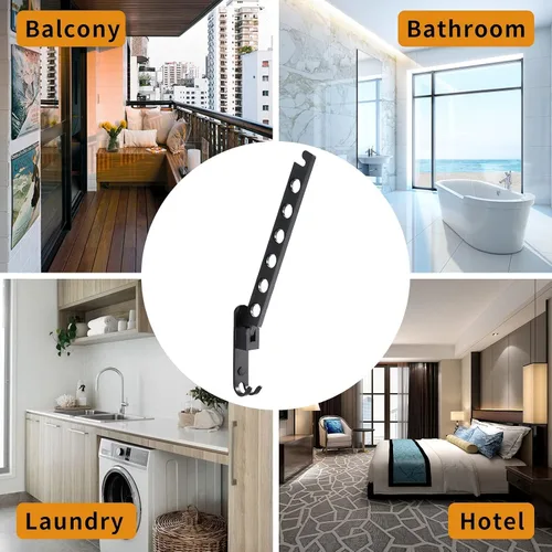 Miniatura 7 de JOOM Percha retráctil plegable para colgar en la pared, organizador de almacenamiento de ropa, colgador de ropa para lavandería, perchero resistente