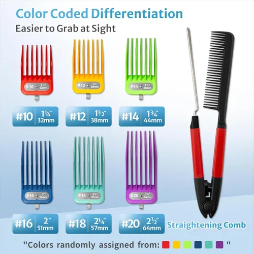 Miniatura 3 de Juego de protectores cortapelos extralargos compatibles con Andis Master, Oster Fast Feed, Andis AAC-1, GC, LCL, ML, PM-1, PM-2, RS-1, US-1