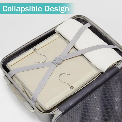 Miniatura 6 de YOUDENOVA - Organizador colgante para clóset con 6 estantes de almacenamiento con bolsillos laterales, beige