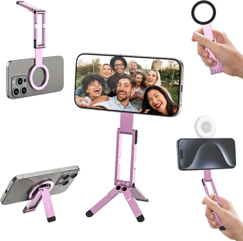 Miniatura 12 de ULANZI MA60 - Soporte magnético de trípode para iPhone - Mini trípode de smartphone de aluminio para teléfono celular, soporte de bolsillo