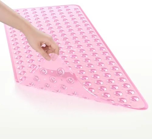 Miniatura 8 de AmazerBath Tapete de ducha antideslizante de 40 x 16 pulgadas, tapete de ducha con ventosas y agujeros de drenaje, tapete de baño antideslizante