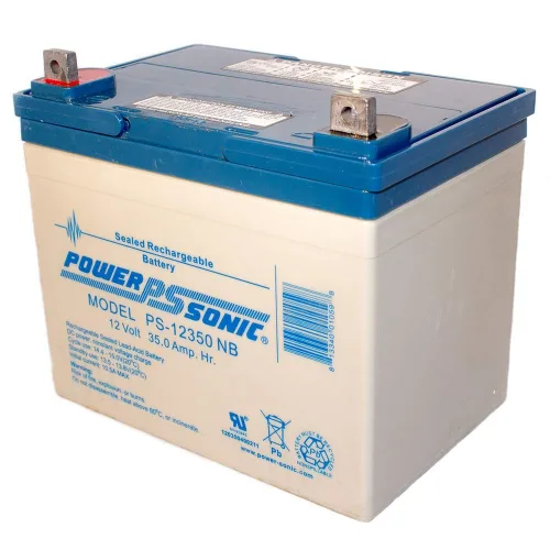 Miniatura 2 de Powersonic PS-12350NB - 12 Volt/35 Amp batería sellada de ácido de plomo con conectores tuerca-perno