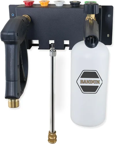 Miniatura 8 de Pistola de lavado a presión y soporte para varita, cañón de espuma y soporte de punta de boquilla para kit de lavadora a presión de automóvil