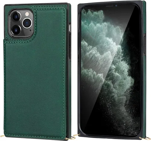 Miniatura 3 de Bocasal Funda tipo cartera cruzada para iPhone 11 Pro Max, soporte para tarjetas de crédito, de piel sintética, a prueba de golpes, desmontable