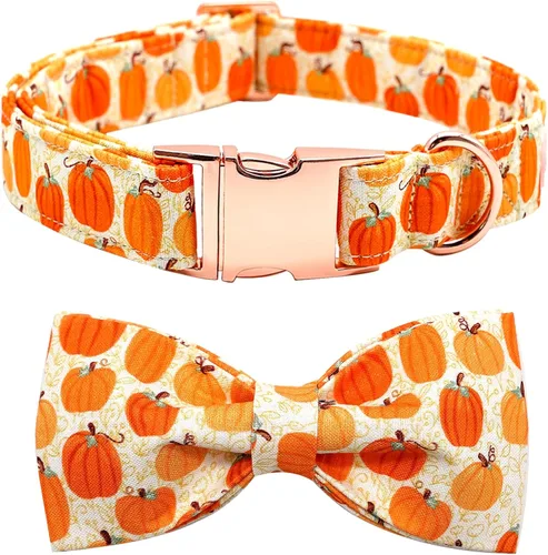 Miniatura 15 de Collar para perros - Rugby con flores Collar para mascotas con lazos para perros Corbatin para mascotas Collar para perros ajustable Collar