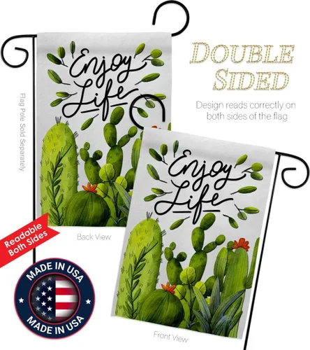 Miniatura 3 de Breeze Decor Cactus Life - Bandera de jardín – Regional Southwest Desert Country Succulent Area – Cartel de decoración de la casa pequeño