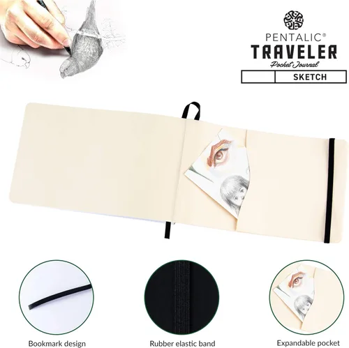 Miniatura 4 de Cuaderno de bocetos Travelers Dot Grid Pentalic Art, libre de ácidos