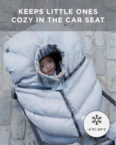 Miniatura 2 de 7AM Enfant Fundas de asiento de automóvil, funda de bebé Cocoon para niños y niñas, repelente de lluvia y nieve, transpirable, resistente al viento
