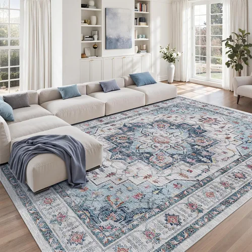 Miniatura 95 de zesthome Alfombra 4x6 - Alfombra Resistente a Manchas Lavable, Alfombras con Respaldo Antideslizante para Sala de Estar, Alfombras Pequeñas de Área