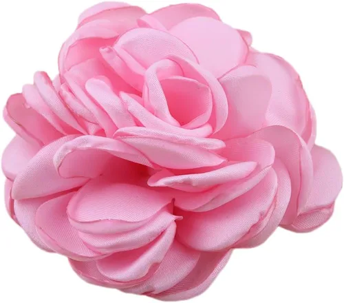 Miniatura 11 de Huralona 10 flores de cinta de satén para manualidades, lazo, boda, diciembre, vintage, flores de tela, rosas artificiales para tocado, apliques