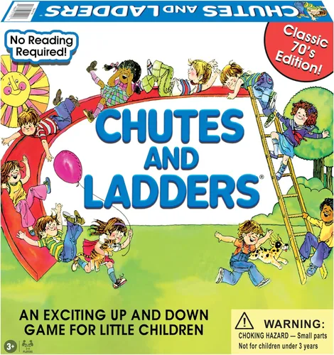 Miniatura 2 de Serpientes y Escaleras Clásico con Arte de los años 70 por Winning Moves Games USA para Niños de 3 Años en Adelante, Juegos Preescolares para 2-4