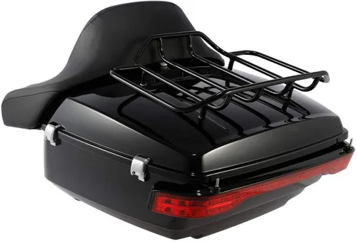 Miniatura 3 de TCMT Caja de maletero para motocicleta King con respaldo y portaequipajes, conjunto de luz trasera, para Harley Davidson 2014-2025 Touring CVO Road