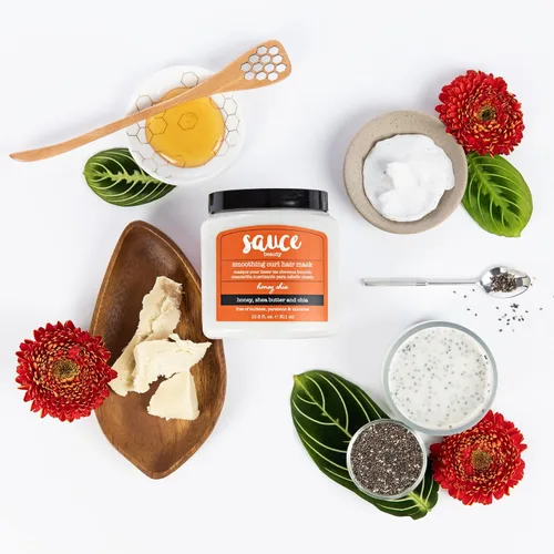 Miniatura 4 de SAUCE BEAUTY Honey Chia - Mascarilla suavizante para rizos y crema para rizar, crema para cabello rizado y crema para definir rizos, productos