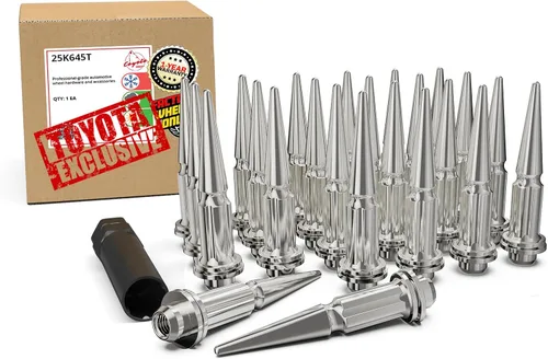 Miniatura 23 de Wheel Accessories Parts 20 tuercas de llanta M14x1.5 14x1.5 rosca OEM estilo fábrica 1.8 pulgadas de largo cromadas 7/8 pulgadas 0.866 in Cromado