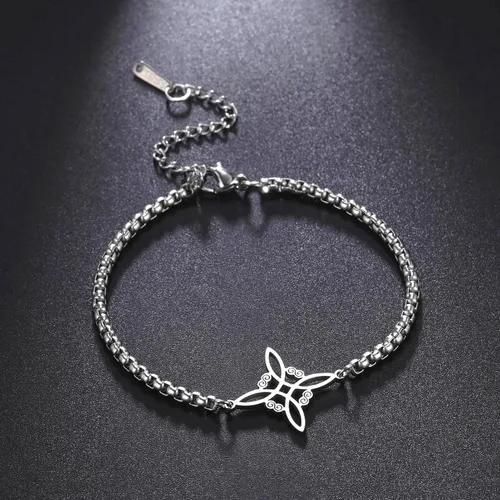 Miniatura 2 de Dreamtimes Pulsera de nudo de bruja pulsera de bruja de color plateado para mujer pulsera de nudo celta protección de nudo de brujas amuleto