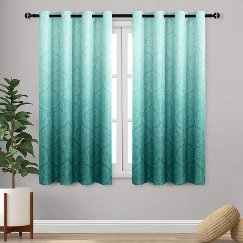 Miniatura 71 de DWCN - Cortinas blackout para dormitorio, diseño de damasco con aislamiento térmico y ojales, para sala de estar, juego de 2 paneles de cortina Gris